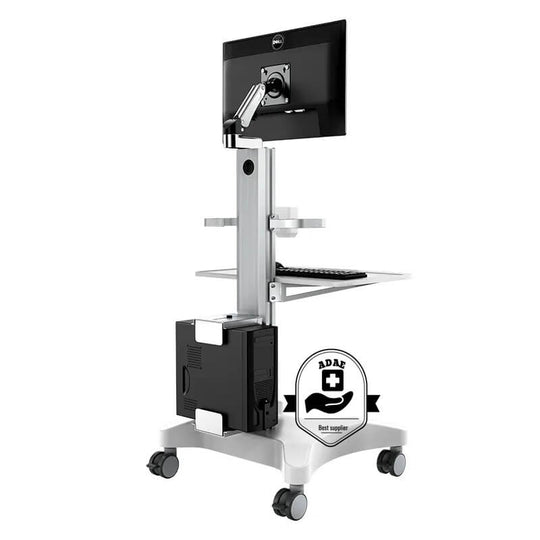 ADAE Pro 1 dental trolley for intraoral scanners and desktop computers