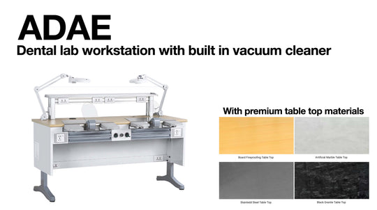 ADAE AD-2 Dental Lab workstation with built-in vacuum cleaner(Double)