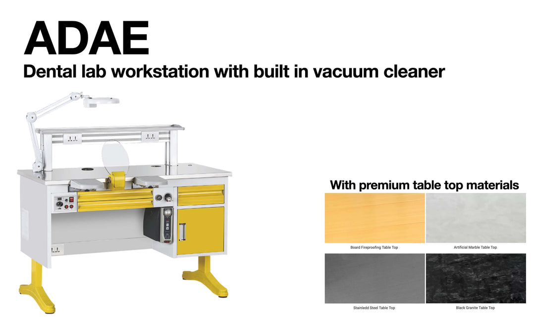 ADAE AD-4 Dental Lab workstation with built-in vacuum cleaner(Single)