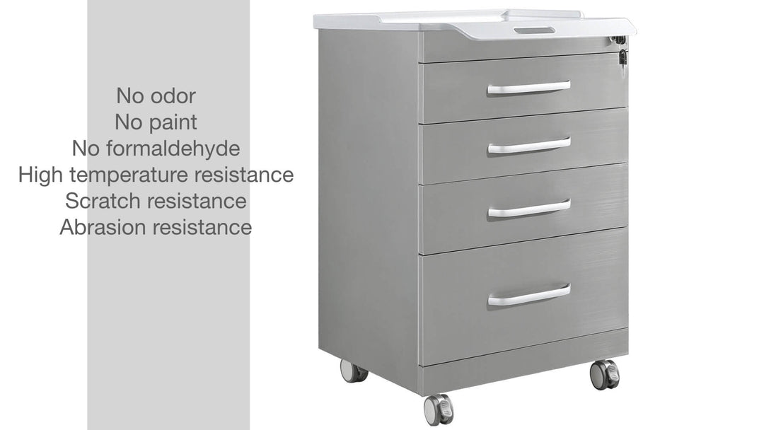 ADAE AD002 movable stainless dental cabinet - ADAE Dental Online Store