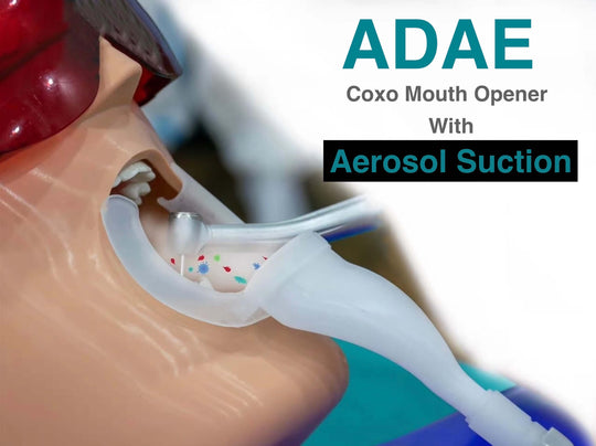 Coxo mouth opener with aerosol suction