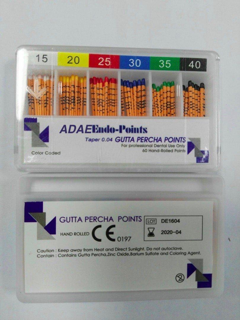 (Price for 20 packs)ADAE Gutta Percha Points  mm marks(0.04 or 0.06Taper) - ADAE Dental Online Store