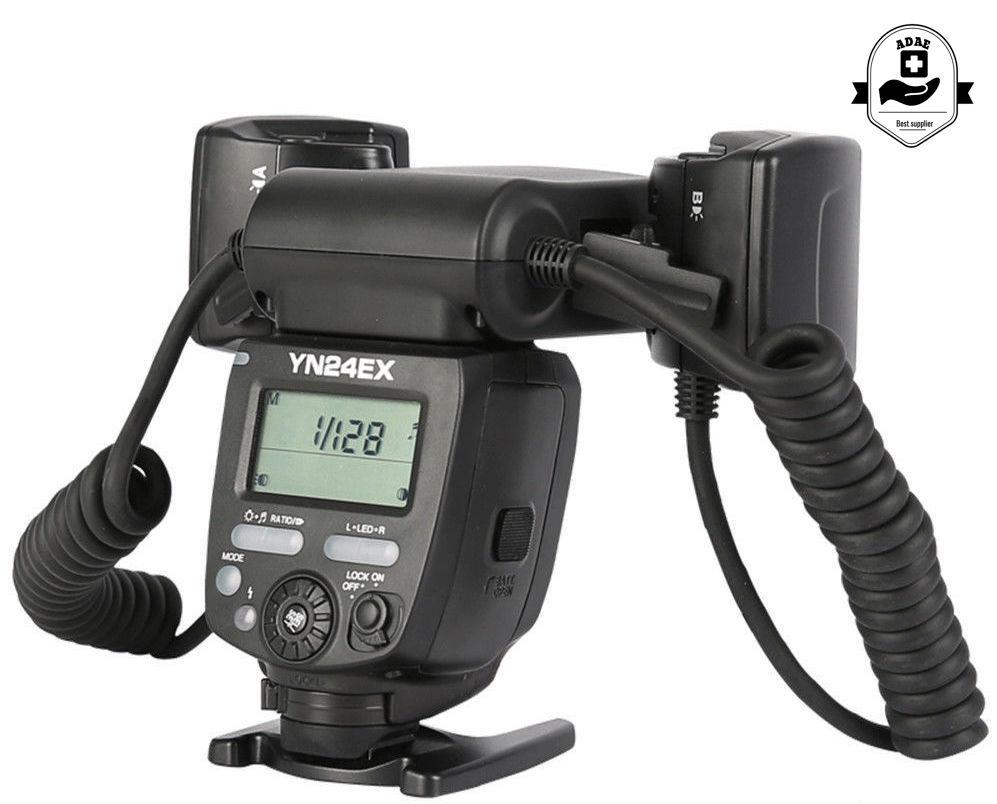 TTL Twin Flash for Canon EOS DSLR Camera+Adapter Rings - ADAE Dental Online Store